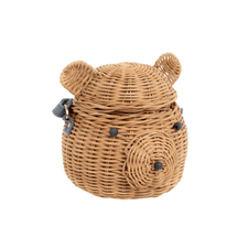 Meri Meri Dress Up Play & Accessories Woven Rattan Bear Bag