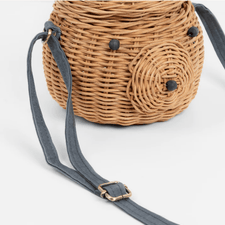 Meri Meri Dress Up Play & Accessories Woven Rattan Bear Bag