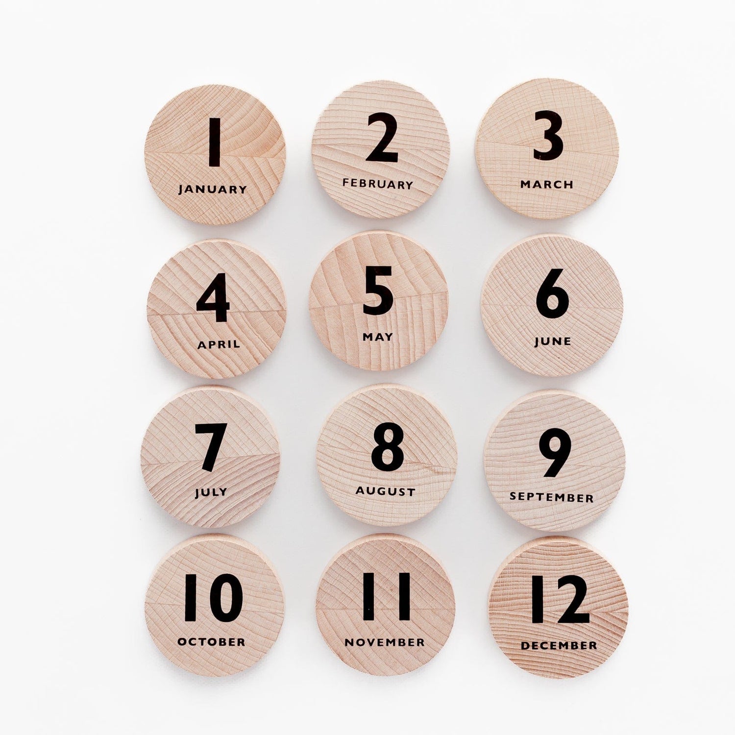 Moon Picnic Educational Wooden Magnetic Calendar