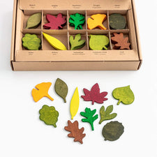Moon Picnic Wooden Toys Woodland Leaves Set