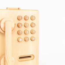Nashe Derevce Pretend Play Handmade Wooden Pay Phone (NEW Version)