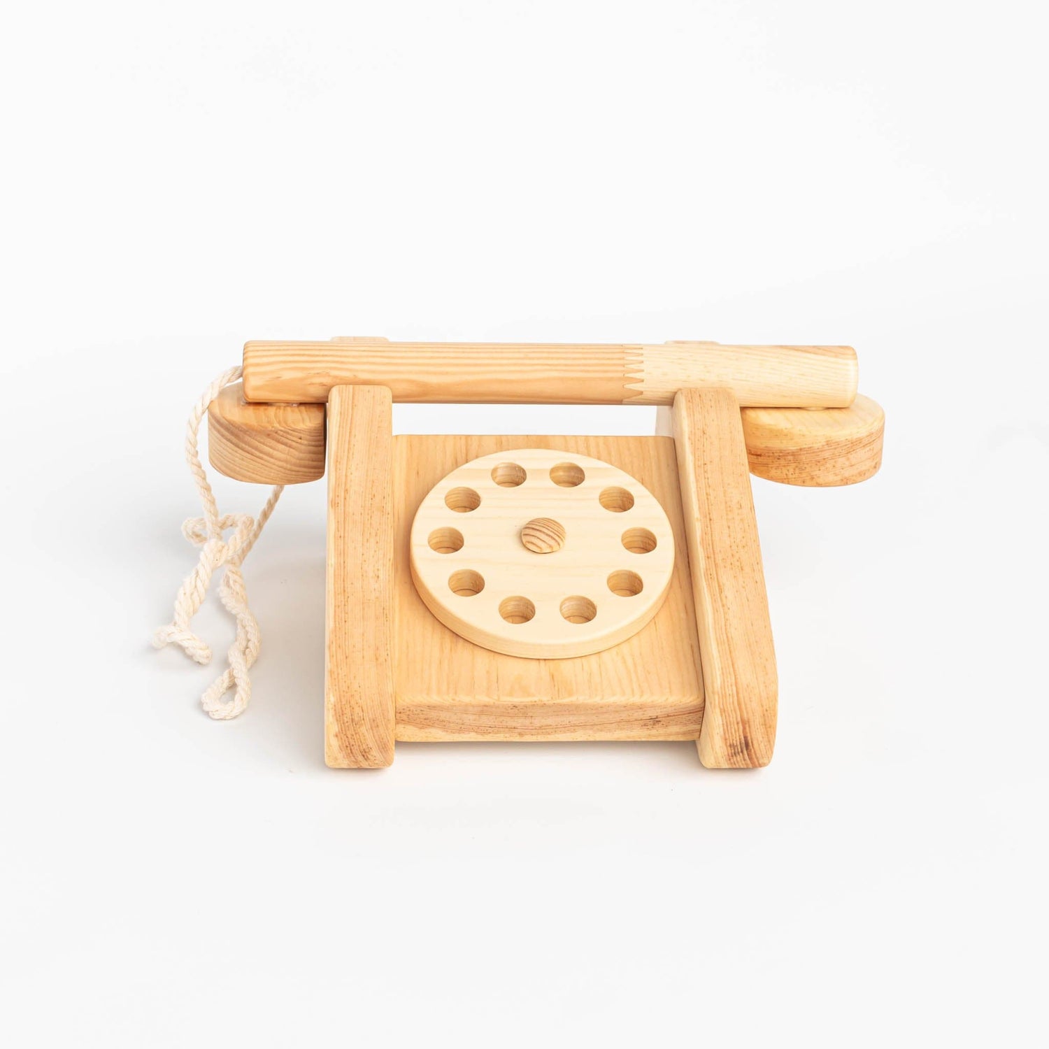 Nashe Derevce Pretend Play Handmade Wooden Telephone