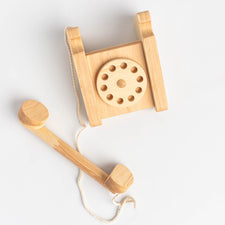 Nashe Derevce Pretend Play Handmade Wooden Telephone