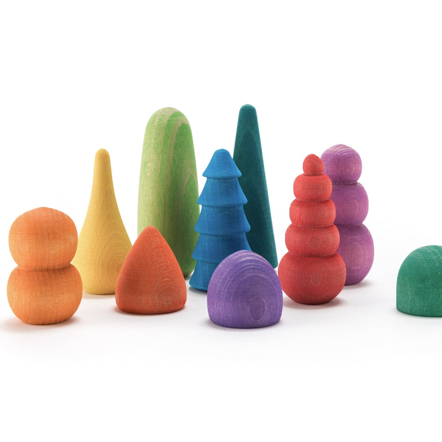 Ocamora Pretend Play Ocamora 10pc Bonsai Trees Set (Rainbow)