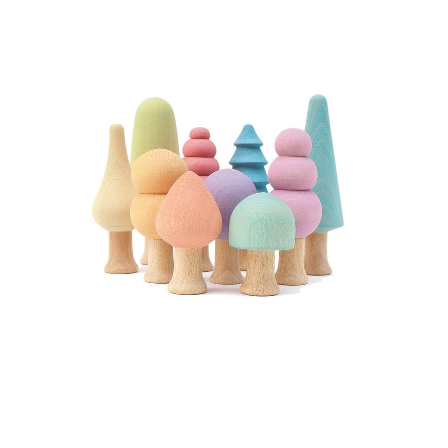 Ocamora Pretend Play Ocamora 10pc Forest Trees Set (Pastels)