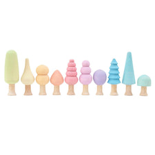 Ocamora Pretend Play Ocamora 10pc Forest Trees Set (Pastels)