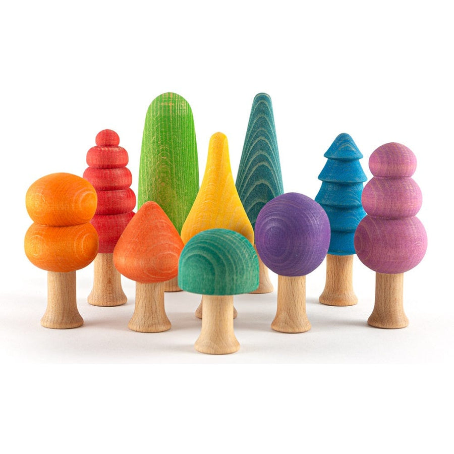 Ocamora Pretend Play Ocamora 10pc Forest Trees Set (Rainbow)