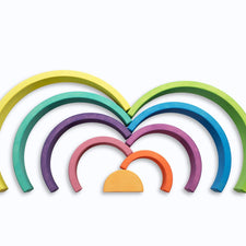 Ocamora Building & Stacking Ocamora 9pc Nesting Rainbow (Yellow)