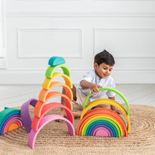 Ocamora Building & Stacking Ocamora 9pc Nesting Rainbow (Yellow)