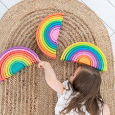 Ocamora Building & Stacking Ocamora 9pc Nesting Rainbow (Yellow)