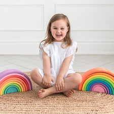 Ocamora Building & Stacking Ocamora 9pc Nesting Rainbow (Yellow)