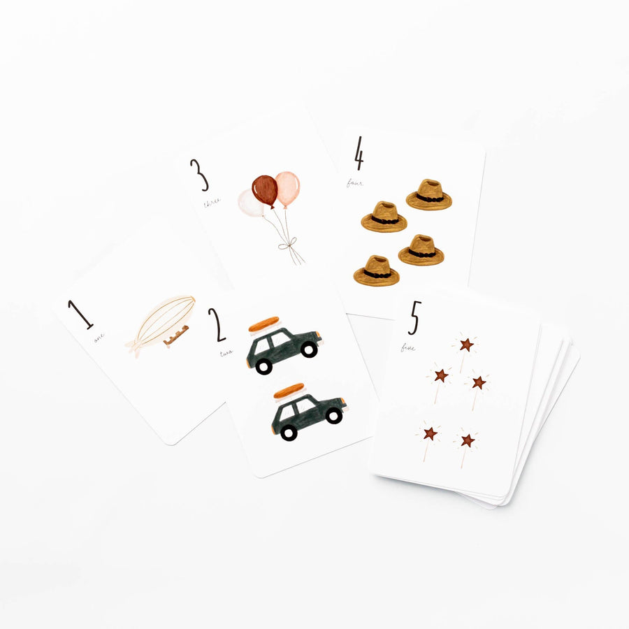 Oliver & Ko Educational Hand Illustrated Number Cards (Objects)