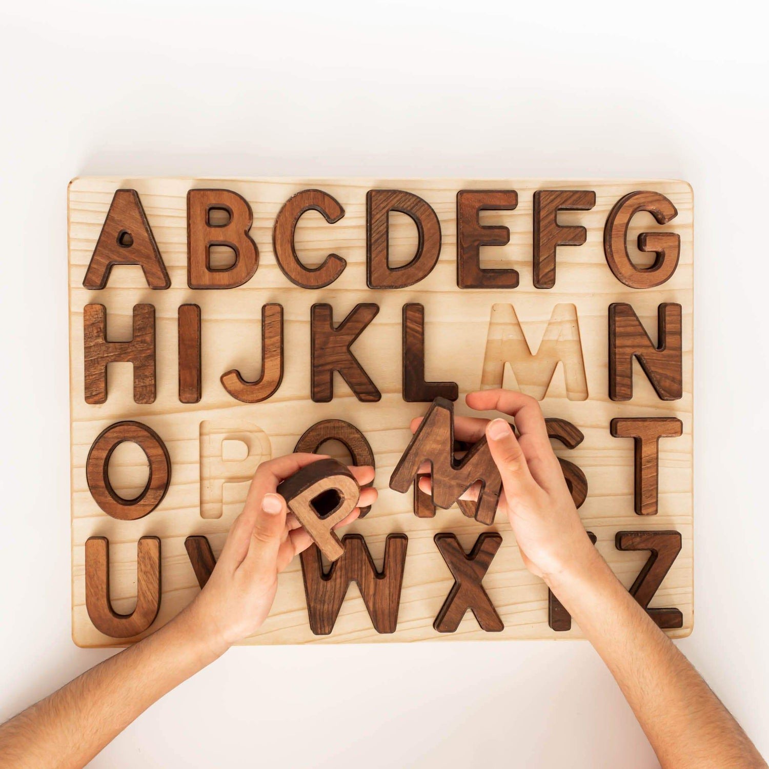 Oyuncak House Educational Wooden Alphabet Puzzle (Uppercase)