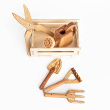 Handmade Wooden Gardening Tool Set | Wooden Gardening Set