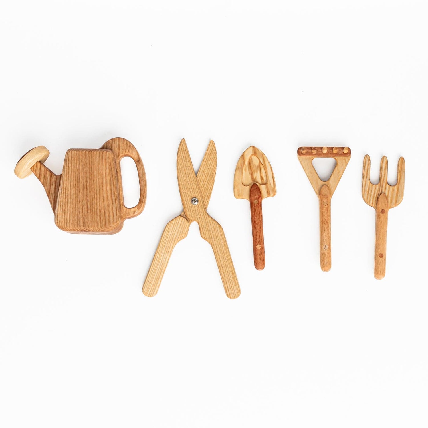 Poltora Stolyara Pretend Play Handmade Wooden Gardening Tool Set