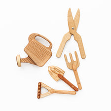 Poltora Stolyara Pretend Play Handmade Wooden Gardening Tool Set