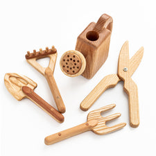 Poltora Stolyara Pretend Play Handmade Wooden Gardening Tool Set
