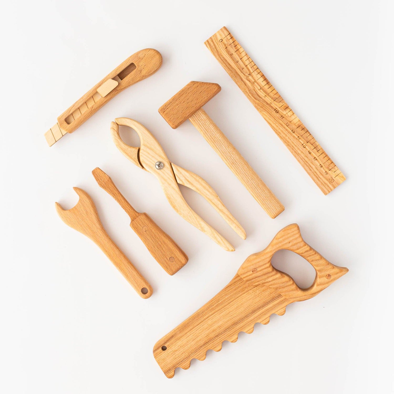 Poltora Stolyara Pretend Play Handmade Wooden Tool Set