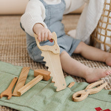 Poltora Stolyara Pretend Play Handmade Wooden Tool Set