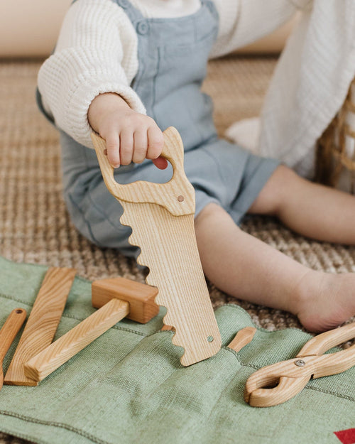 Poltora Stolyara Pretend Play Handmade Wooden Tool Set