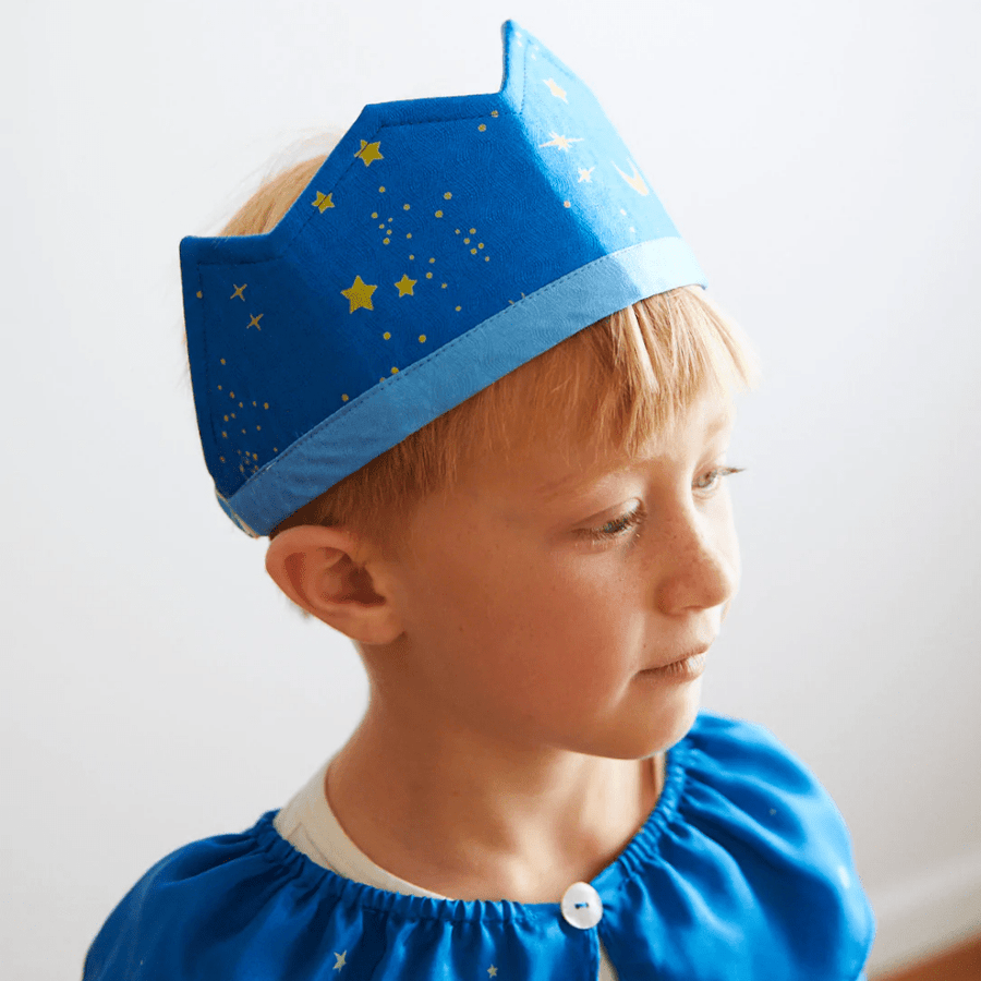 Sarah's Silks Dress Up Play Dress-Up Reversible Silk Crown (Starry Night)