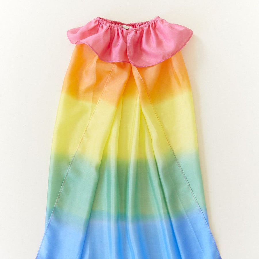 Sarah's Silks Dress Up Play Dress-Up Silk Play Cape (Rainbow)
