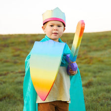 Sarah's Silks Dress Up Play Silk Covered Toy Shield (Rainbow)