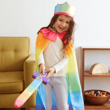 Sarah's Silks Dress Up Play Silk Covered Toy Sword (Rainbow)