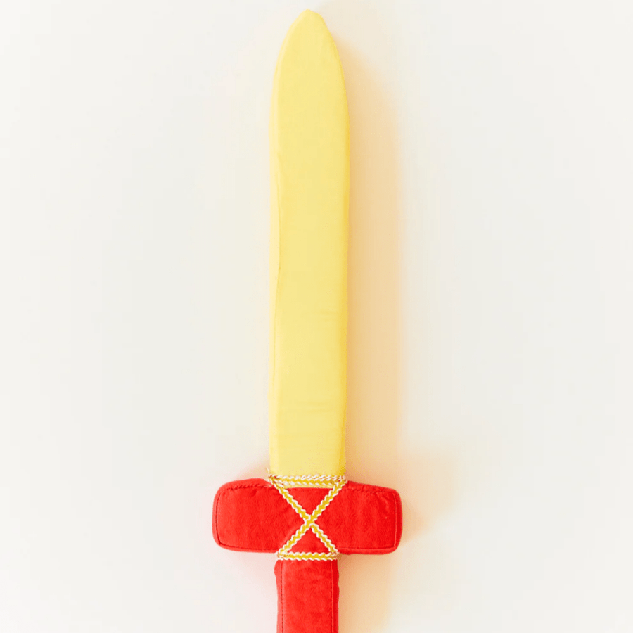 Sarah's Silks Dress Up Play Silk Covered Toy Sword (Red & Yellow)