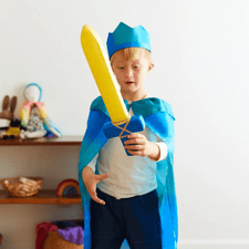 Sarah's Silks Dress Up Play Silk Covered Toy Sword (Red & Yellow)
