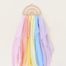 Sarah's Silks Dress Up Play Wooden Rainbow Wall Display for Playsilks & Cloths