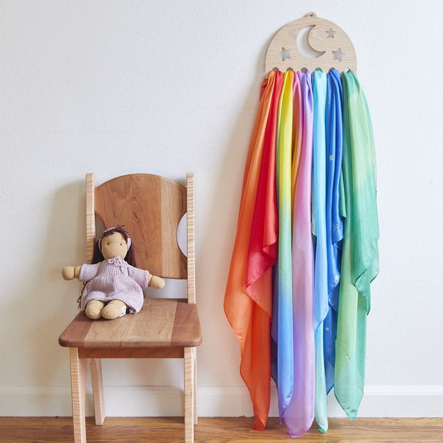 Sarah's Silks Dress Up Play Wooden StaRry Night Wall Display for Playsilks & Cloths