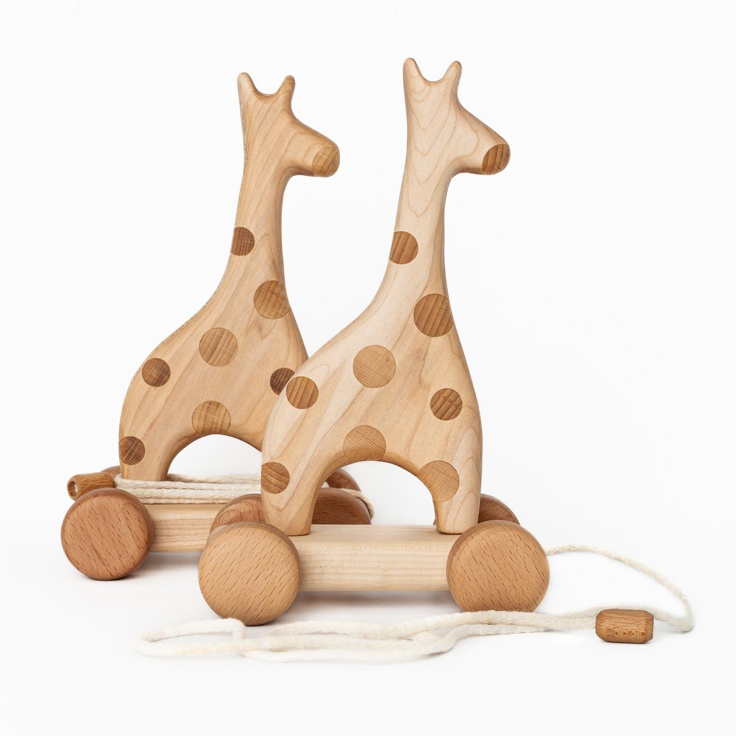 Tateplota Wooden Toys Giraffe on Wheels Pull Toy