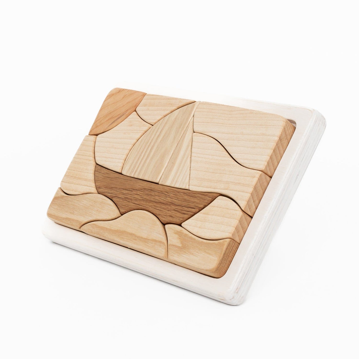 Tateplota Puzzle Handmade Wooden Mosaic Puzzle (Boat)