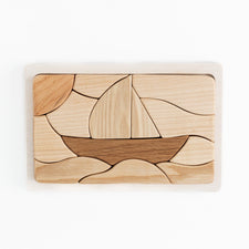 Tateplota Puzzle Handmade Wooden Mosaic Puzzle (Boat)