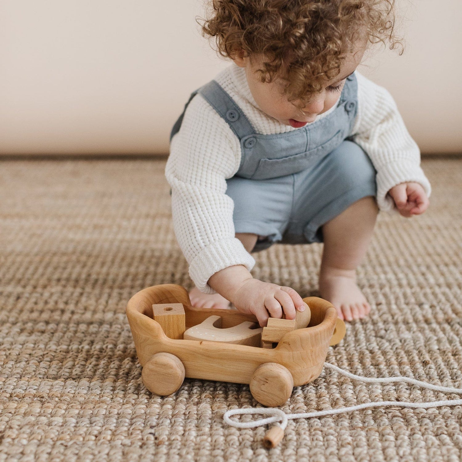 Tateplota Wooden Toys Handmade Wooden Toy Cart