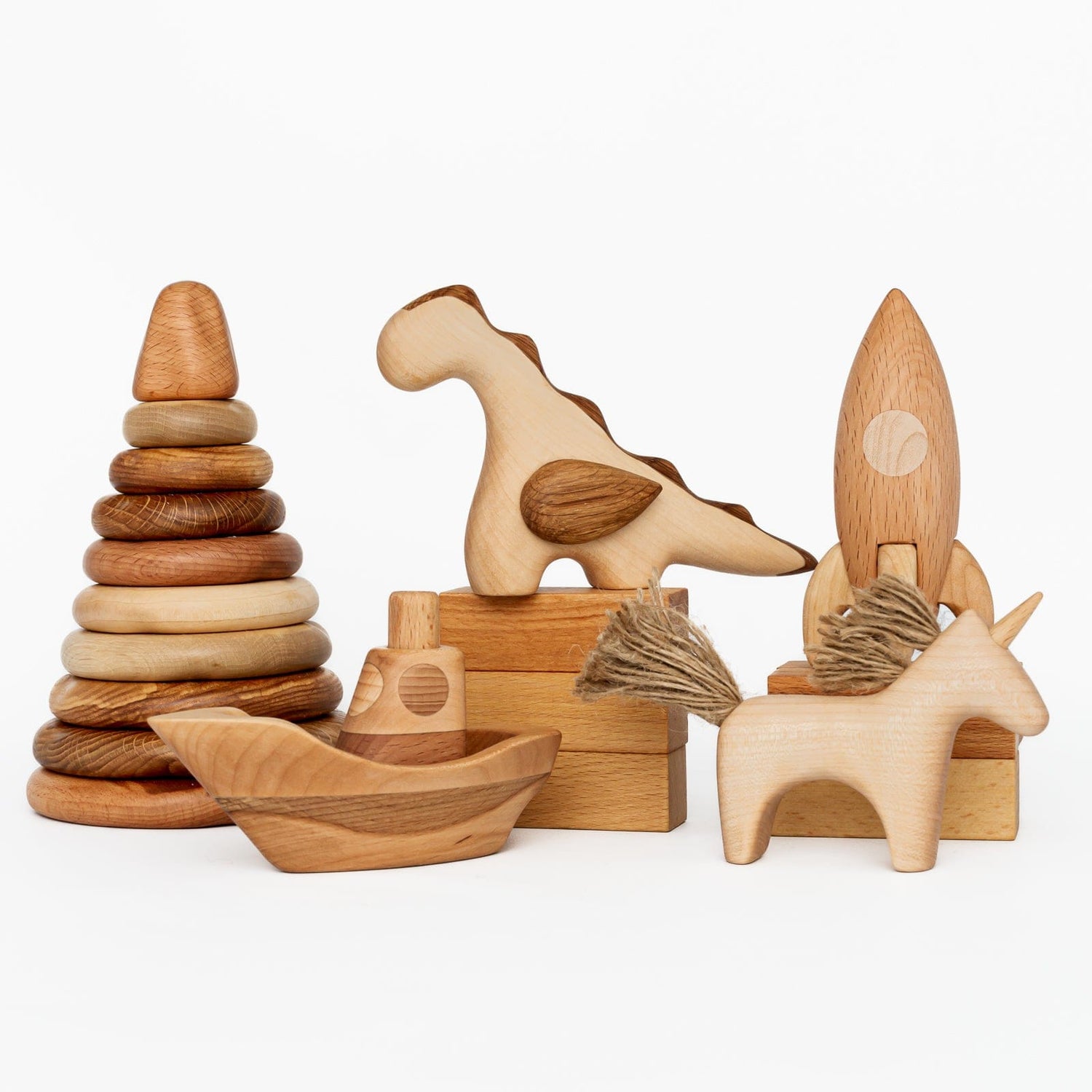 Tateplota Wooden Toys Handmade Wooden Toy Dragon