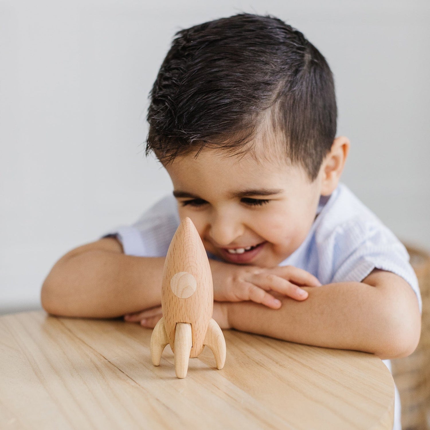 Handmade Wooden Toy Rocket Toy Rocket The Playful Peacock