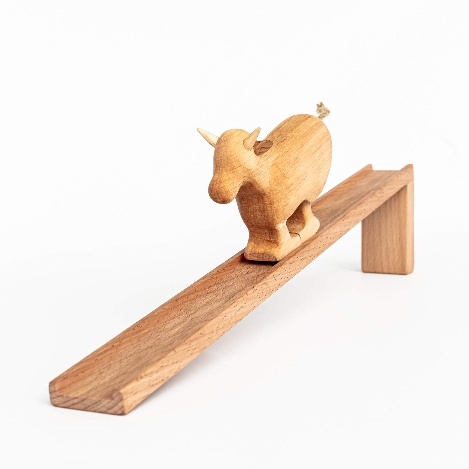 Tateplota Wooden Toys Wooden Ramp Walking Cow