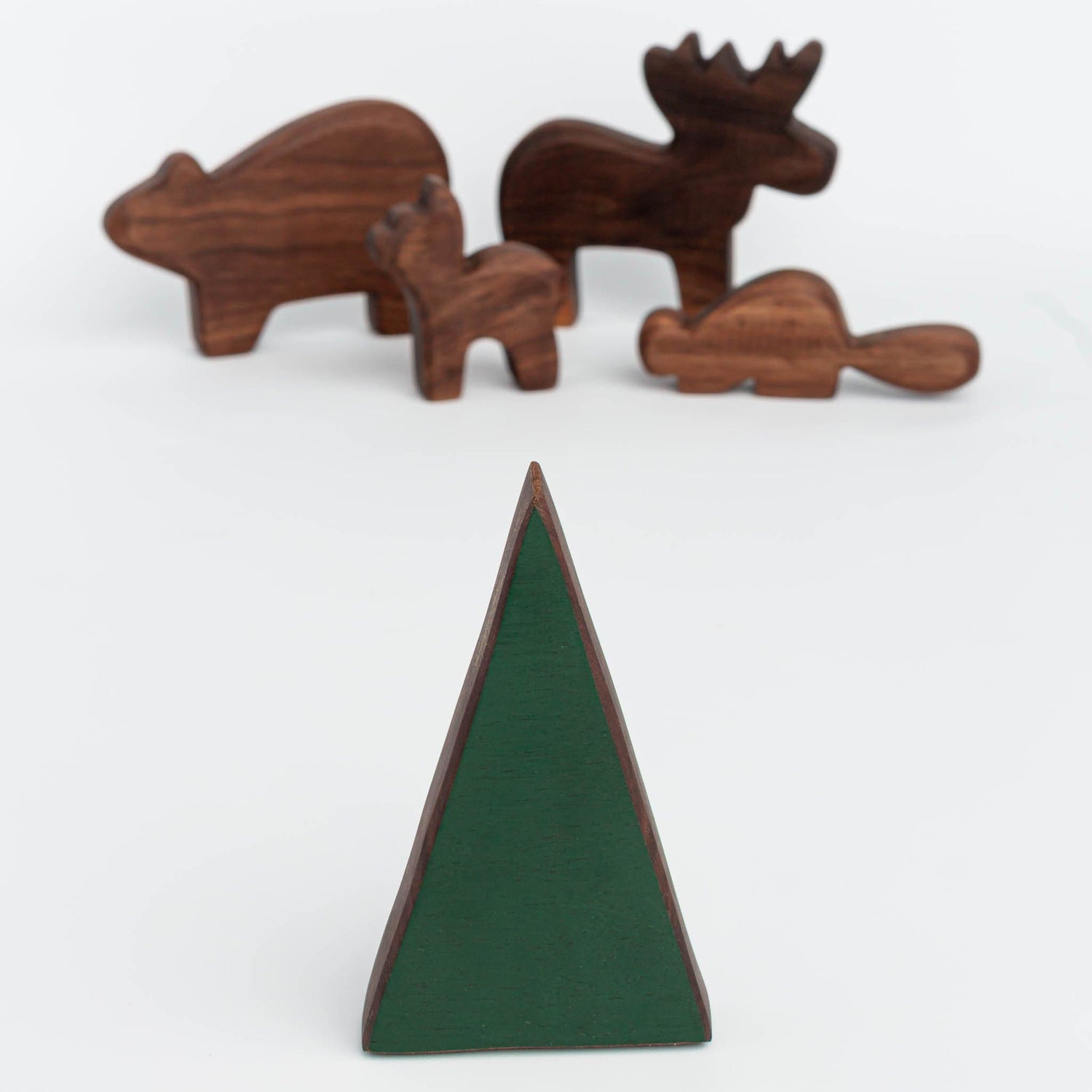 The Wooden Kind Wooden Animals Handmade Canadian Wooden Animal Set