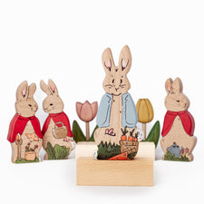 The Wooden Kind Wooden Animals Wooden Peter Rabbit Set (Handmade in Canada)