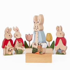 The Wooden Kind Wooden Animals Wooden Peter Rabbit Set (Handmade in Canada)