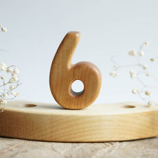 Tiny Fox Hole Celebration Rings Birthday/Celebration Ring Decoration - Number 6