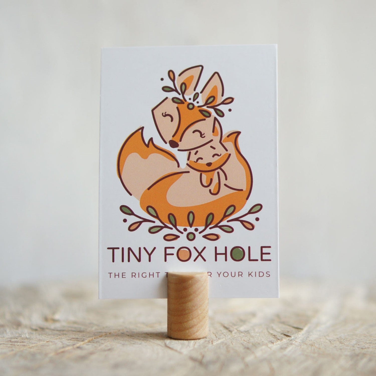 Tiny Fox Hole Celebration Rings Birthday/Celebration Ring Wooden Picture Holder