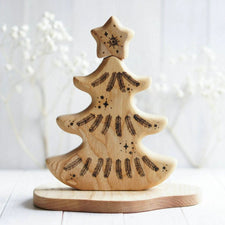 Tiny Fox Hole Wooden Toys Handmade Wooden Christmas Tree (Natural)