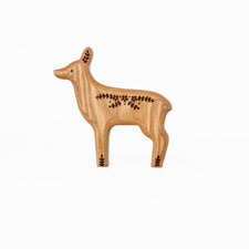 Tiny Fox Hole Wooden Animals Handmade Wooden Deer Toy (Set of 3)