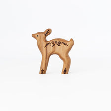 Tiny Fox Hole Wooden Animals Handmade Wooden Deer Toy (Set of 3)