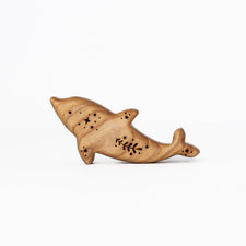 Tiny Fox Hole Wooden Animals Handmade Wooden Dolphin Toy (Set of 2)