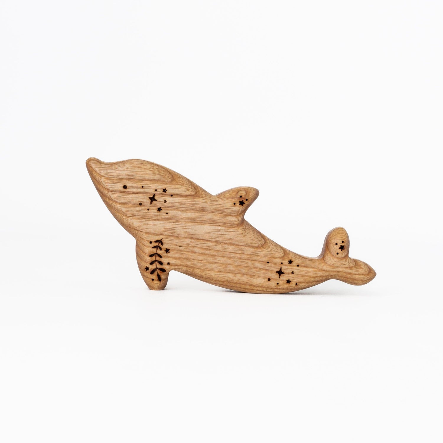 Tiny Fox Hole Wooden Animals Handmade Wooden Dolphin Toy (Set of 2)