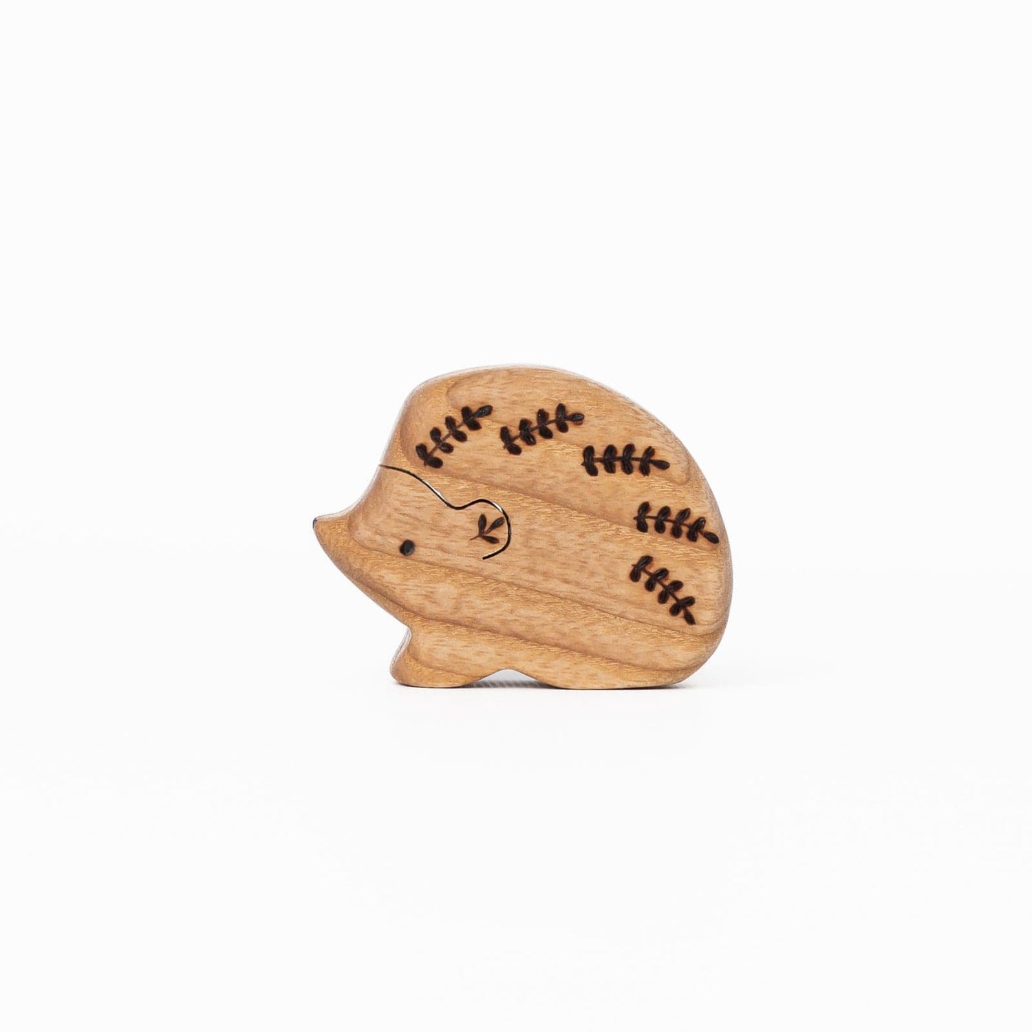 Tiny Fox Hole Wooden Animals Handmade Wooden Hedgehog Toy (set of 3)